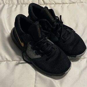 Nike Black and Gold Athletic Shoes